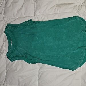 Zenana Kelly Green Mineral Washed Tank Top. Sz Small Womens Great Condition